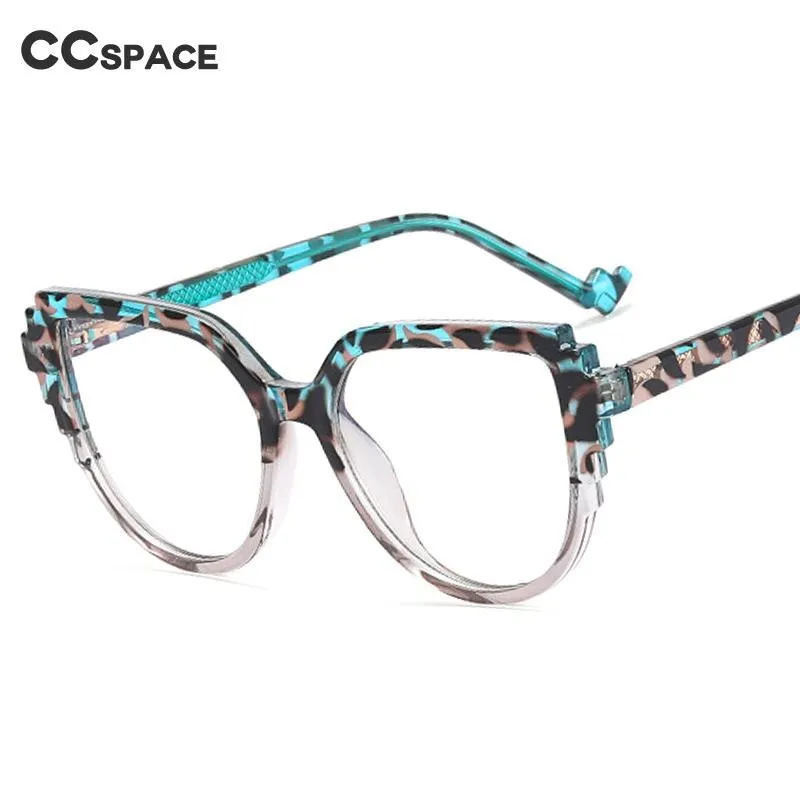 CCspace Women's Full Rim Square Cat Eye Tr 90 Titanium Eyeglasses 55323