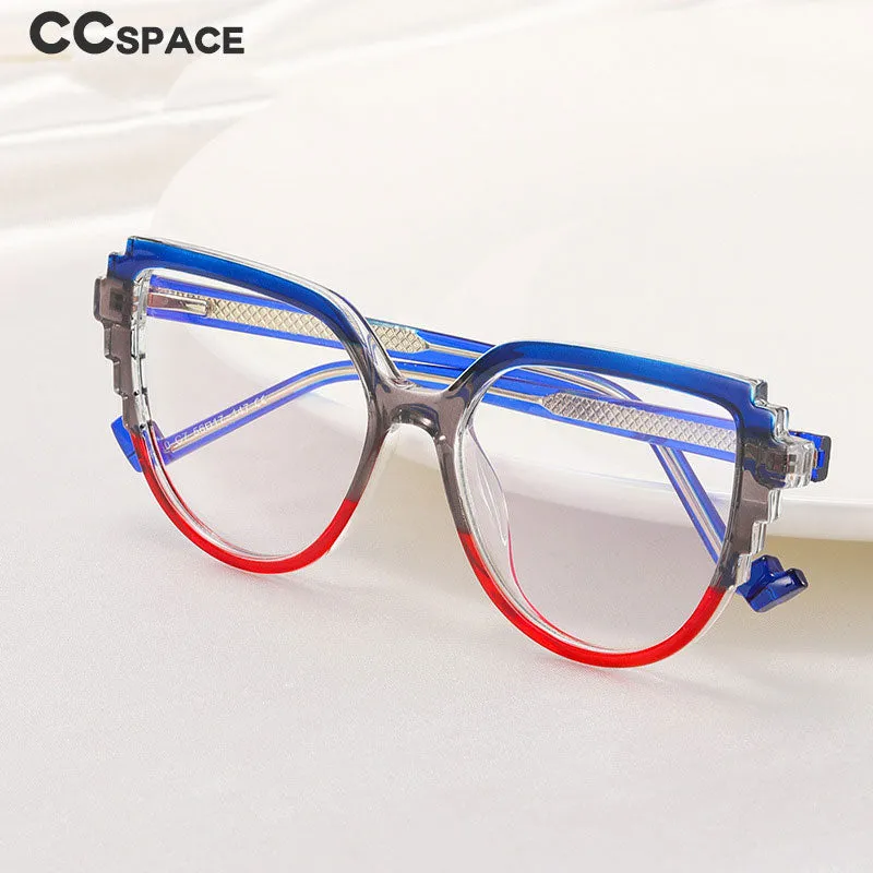 CCspace Women's Full Rim Square Cat Eye Tr 90 Titanium Eyeglasses 55323