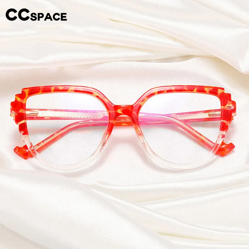 CCspace Women's Full Rim Square Cat Eye Tr 90 Titanium Eyeglasses 55323