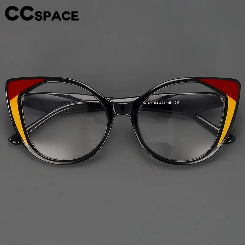 CCspace Women's Full Rim Square Cat Eye Tr 90 Titanium Eyeglasses 56980