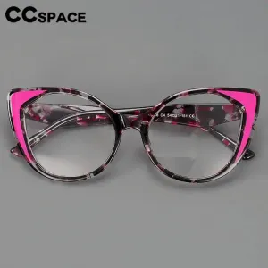 CCspace Women's Full Rim Square Cat Eye Tr 90 Titanium Eyeglasses 56980