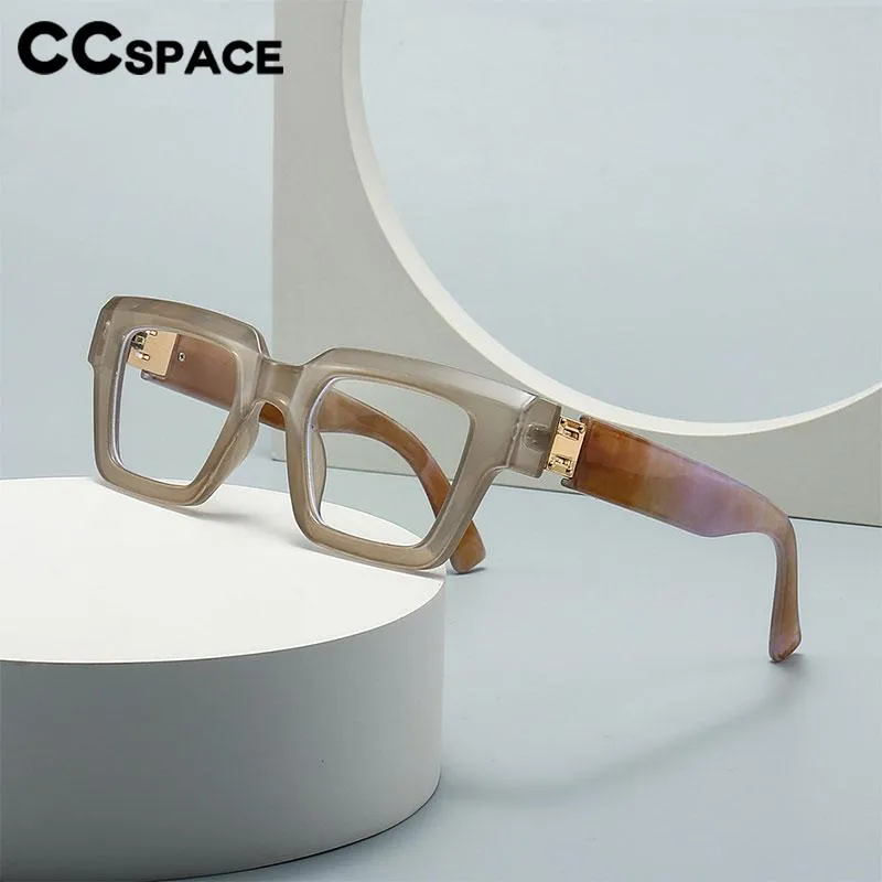 CCspace Women's Full Rim Square Plastic Resin Eyeglasses 56754