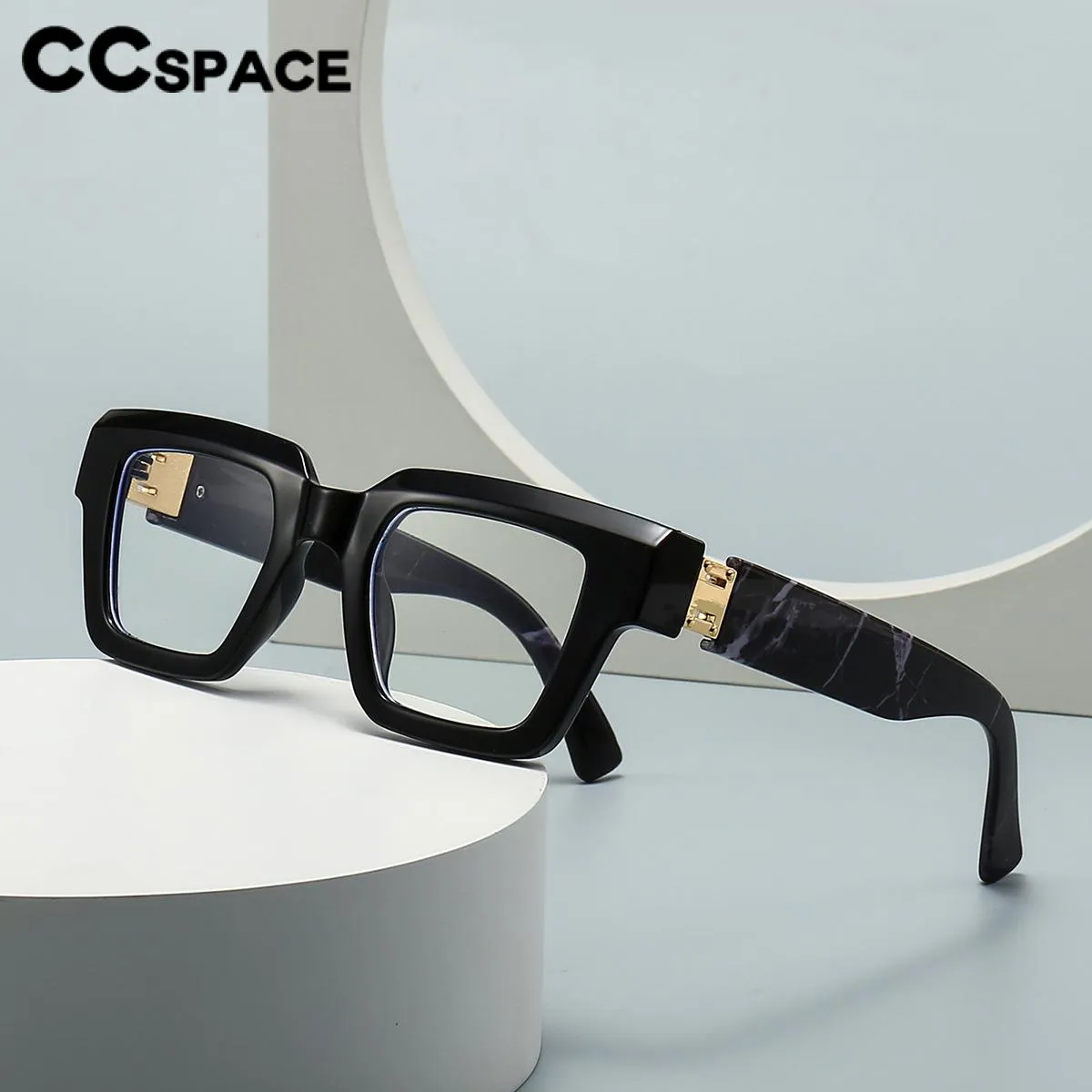 CCspace Women's Full Rim Square Plastic Resin Eyeglasses 56754