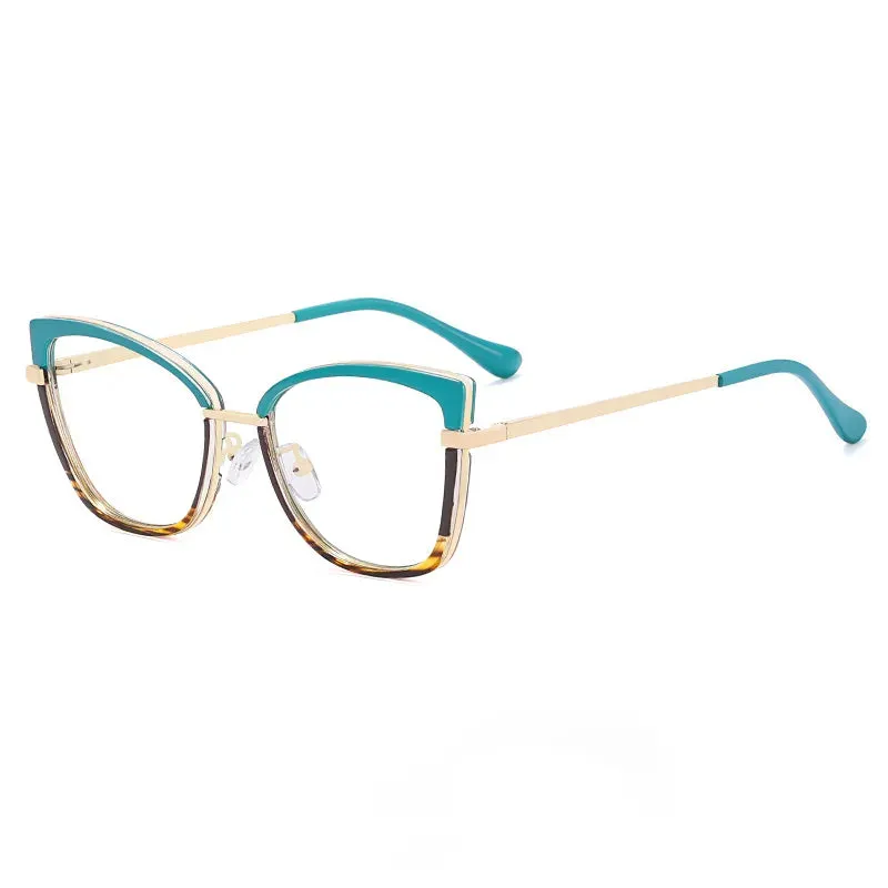 CCspace Women's Full RIm Square Tr 90 Titanium Eyeglasses 56966