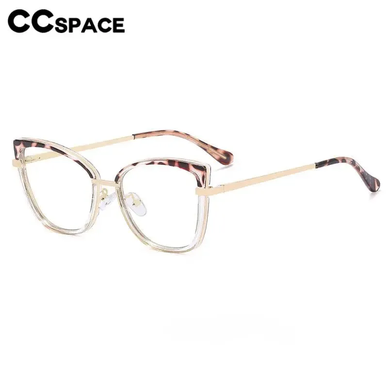 CCspace Women's Full RIm Square Tr 90 Titanium Eyeglasses 56966