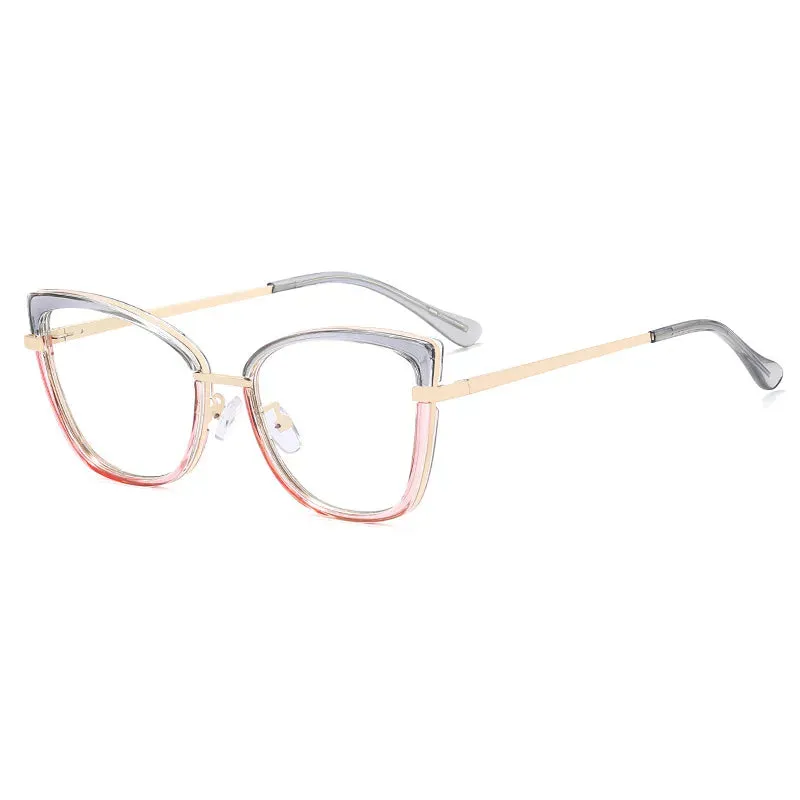 CCspace Women's Full RIm Square Tr 90 Titanium Eyeglasses 56966