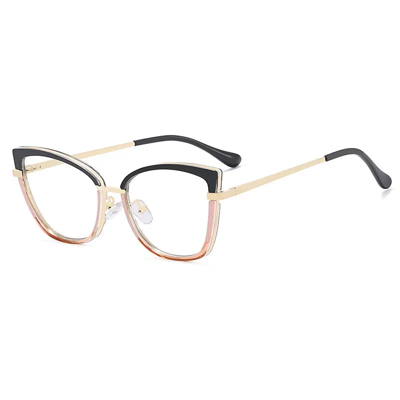 CCspace Women's Full RIm Square Tr 90 Titanium Eyeglasses 56966