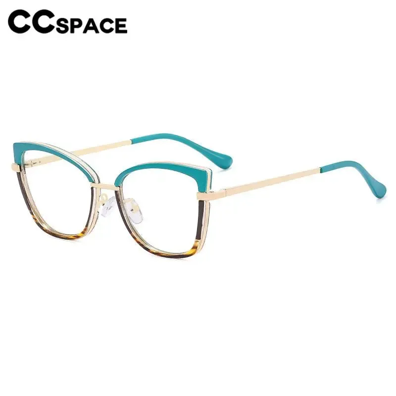 CCspace Women's Full RIm Square Tr 90 Titanium Eyeglasses 56966