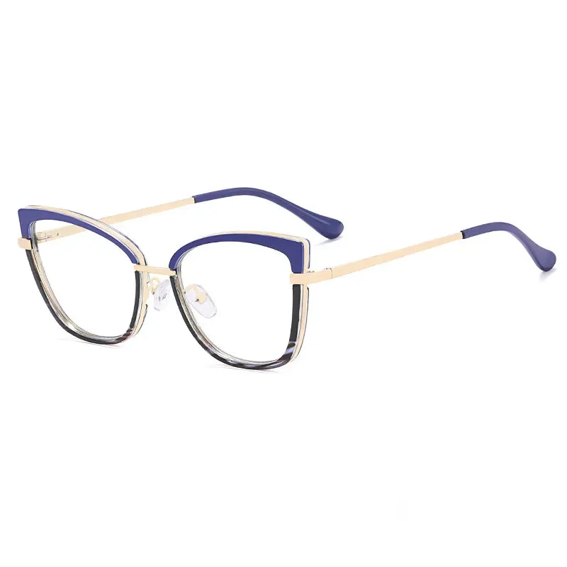 CCspace Women's Full RIm Square Tr 90 Titanium Eyeglasses 56966