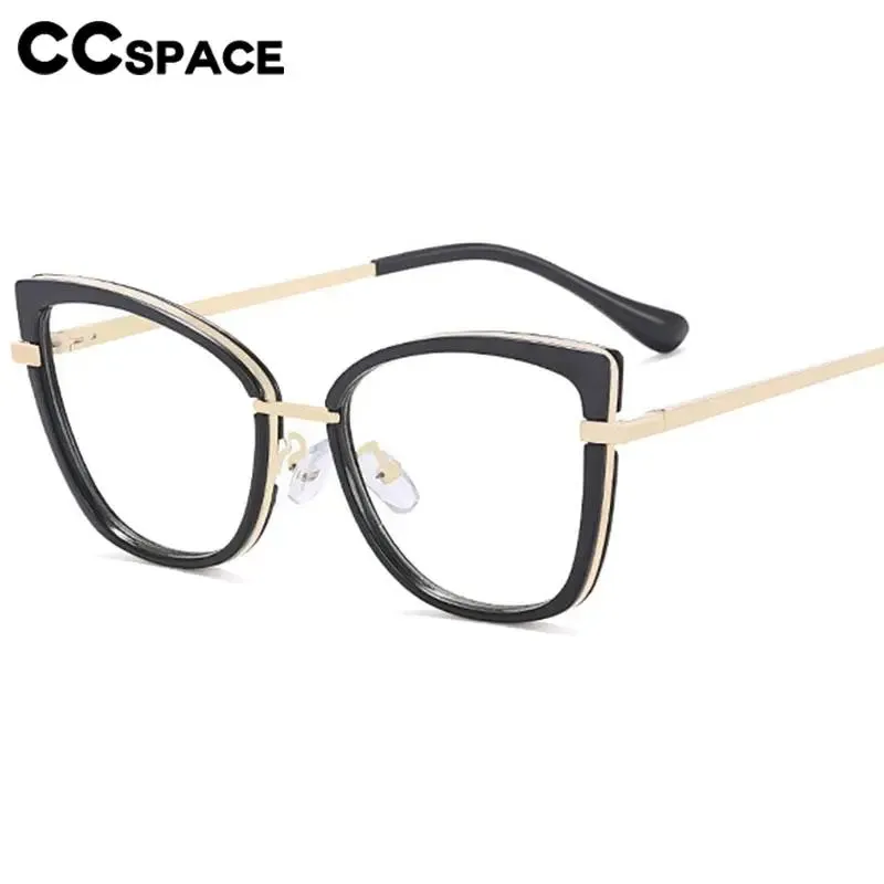 CCspace Women's Full RIm Square Tr 90 Titanium Eyeglasses 56966