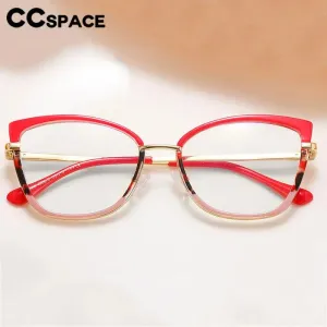 CCspace Women's Full RIm Square Tr 90 Titanium Eyeglasses 56966