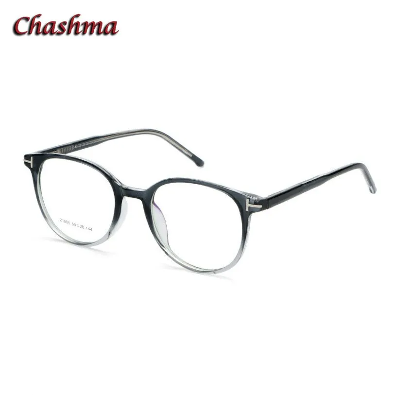 Chashma Ochki Men's Full Rim Round Titanium Acetate Eyeglasses 21005