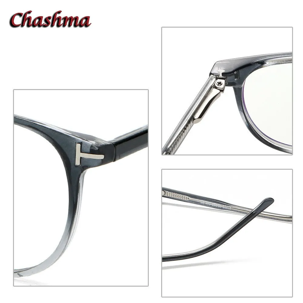 Chashma Ochki Men's Full Rim Round Titanium Acetate Eyeglasses 21005