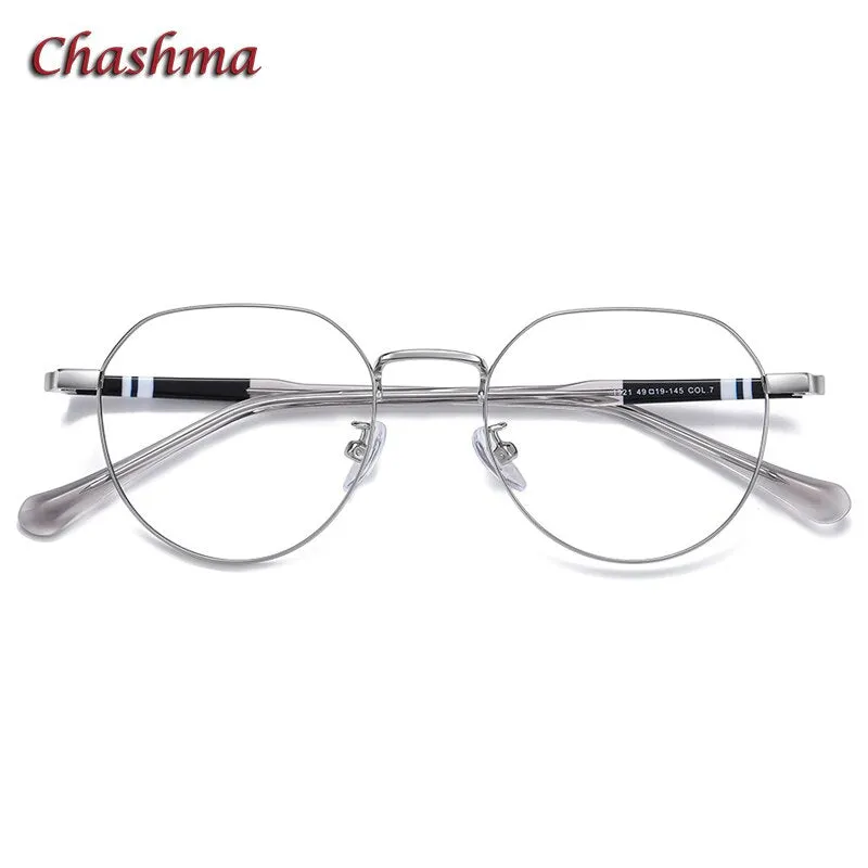 Chashma Ochki Unisex Full Rim Round Stainless Steel Acetate Eyeglasses 1921