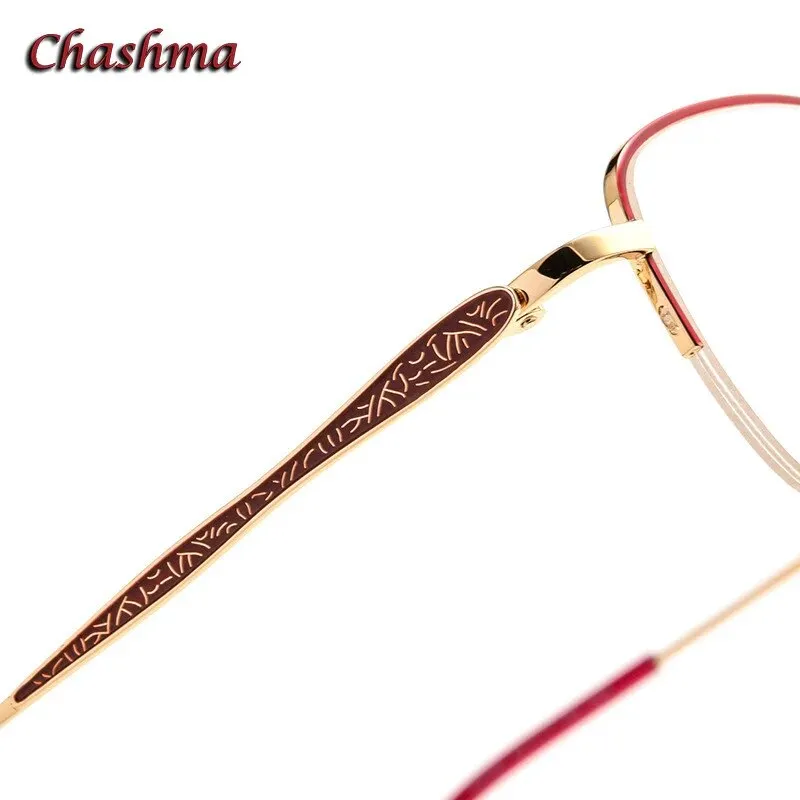 Chashma Ochki Unisex Semi Rim Square Stainless Steel Alloy Eyeglasses 83003