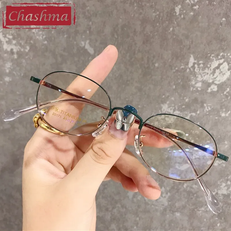 Chashma Unisex Full Rim Oval Titanium  Eyeglasses 20175