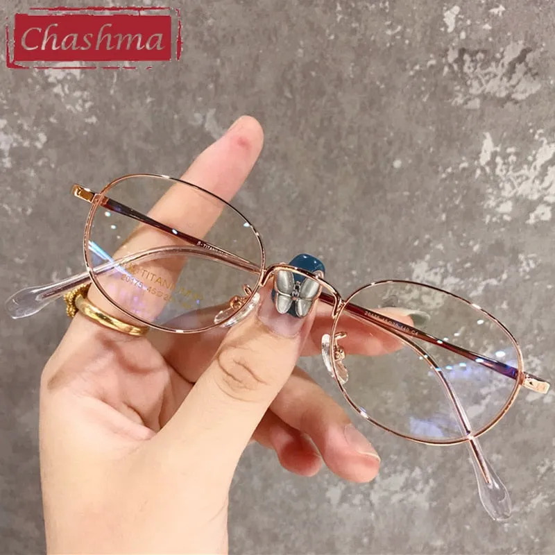 Chashma Unisex Full Rim Oval Titanium  Eyeglasses 20175