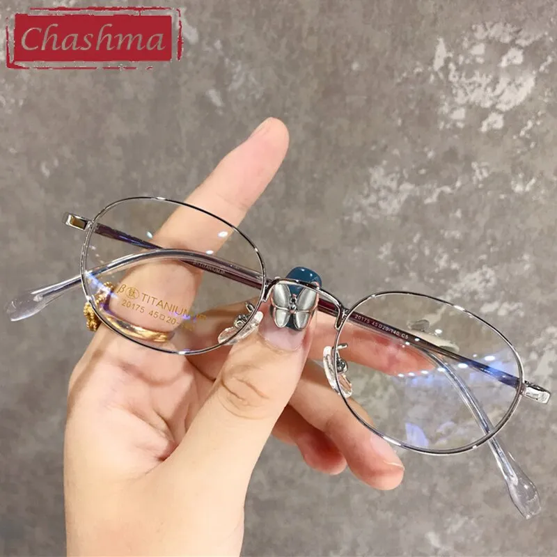 Chashma Unisex Full Rim Oval Titanium  Eyeglasses 20175