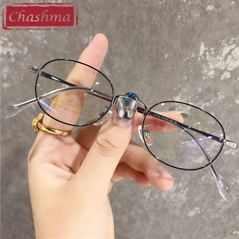 Chashma Unisex Full Rim Oval Titanium  Eyeglasses 20175