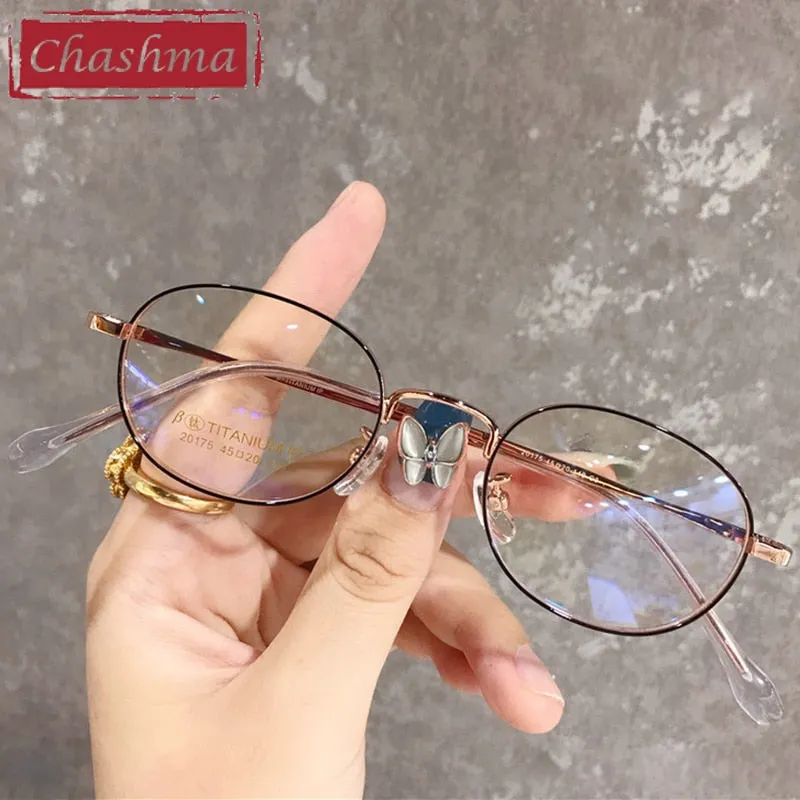 Chashma Unisex Full Rim Oval Titanium  Eyeglasses 20175