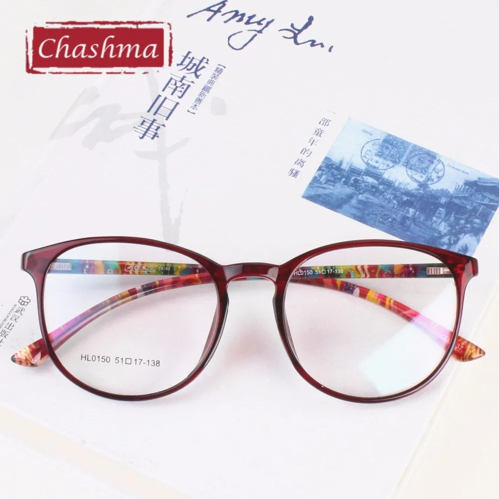 Chashma Women's Full Rim Big Round Tr 90 Titanium Eyeglasses 0150