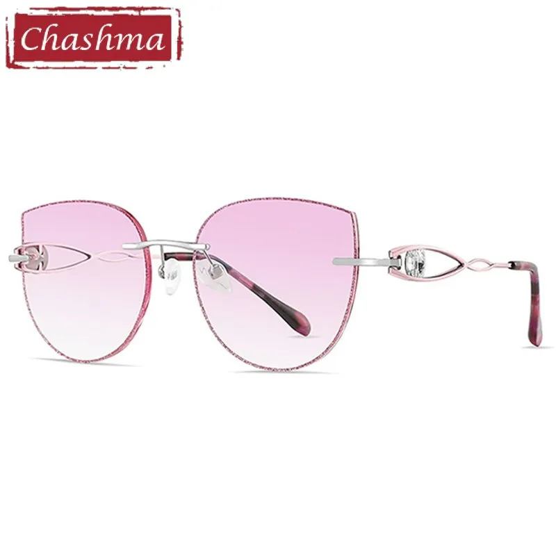 Chashma Women's Full Rim Square Titanium Frame Eyeglasses With Rhinestones B88022