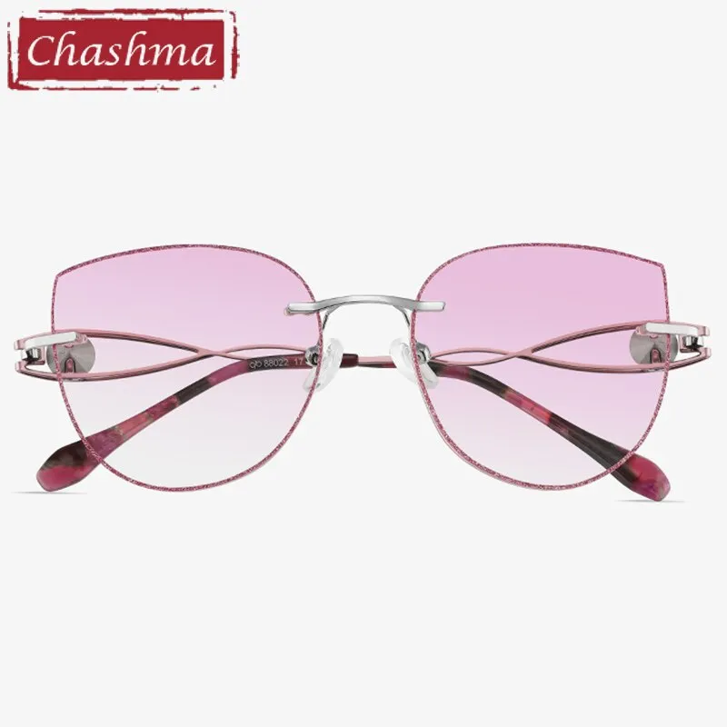 Chashma Women's Full Rim Square Titanium Frame Eyeglasses With Rhinestones B88022