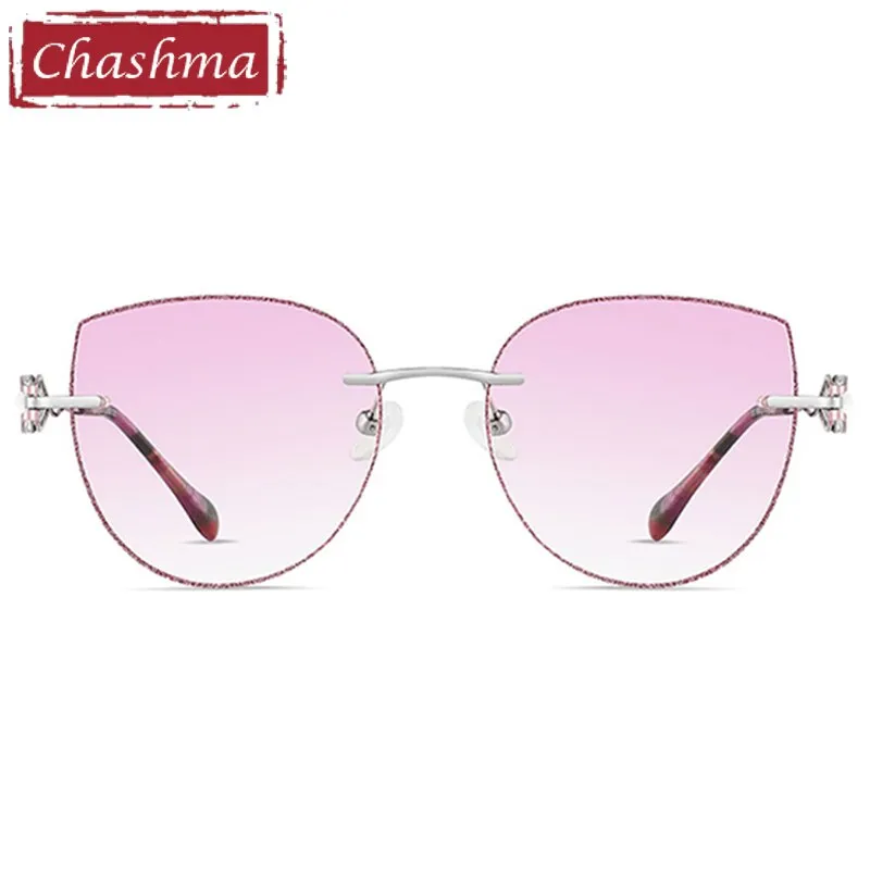 Chashma Women's Full Rim Square Titanium Frame Eyeglasses With Rhinestones B88022