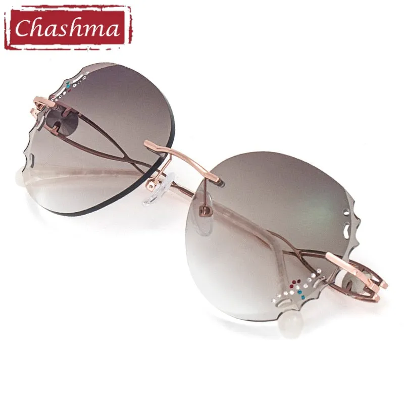 Chashma Women's Rimless Round Titanium Eyeglasses 88022-1