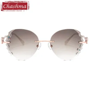 Chashma Women's Rimless Round Titanium Eyeglasses 88022-1