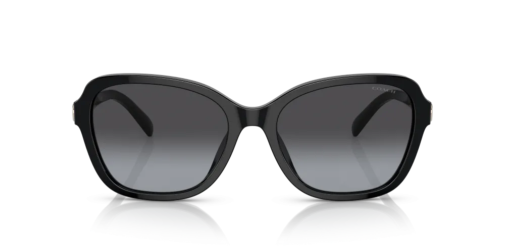 Coach Irregular Non-Polarized Sunglasses - Black/Gray Gradient