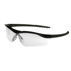 DL110AF MCR Safety DL1 Series Safety Glasses, Clear Lens, TPR Black Temple