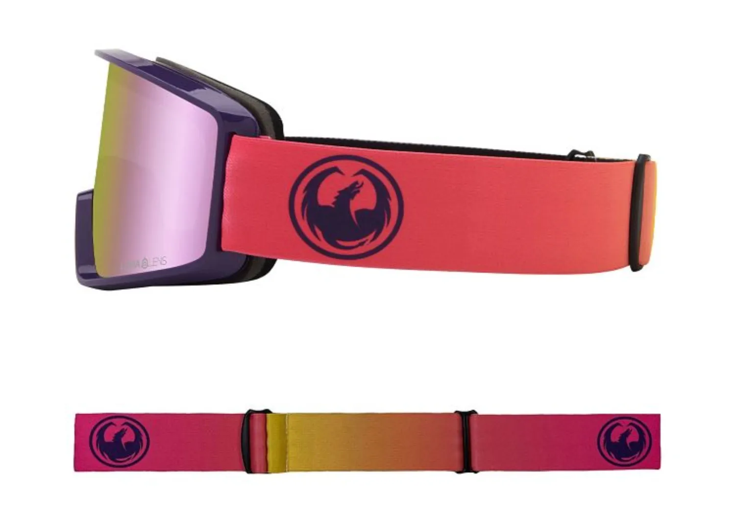 Dragon DXT OTG Goggle Fade Pink Lite w/ Lumalens Pink Ion