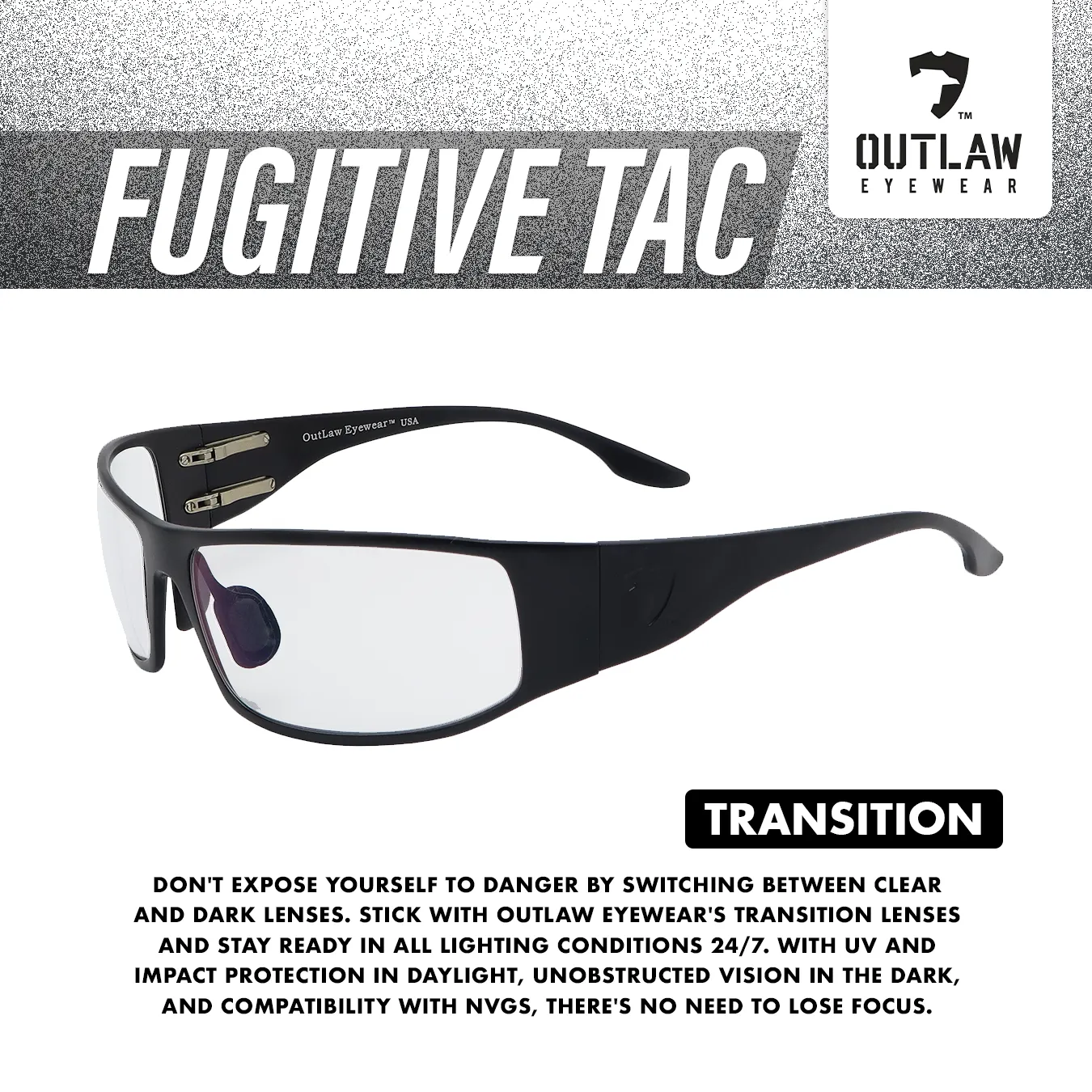 Fugitive TAC Black / Pathfinder 4.0 Transition - ANSI Z87.1-2015