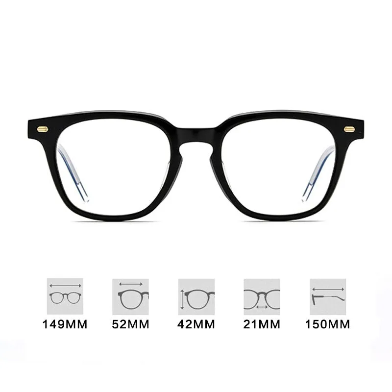 Gatenac Full Rim Square Acetate Frame Eyeglasses Gxyj645