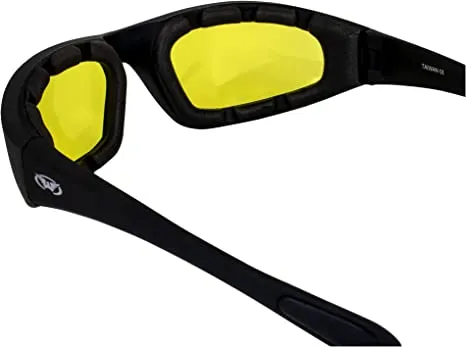 Global Vision Kickback Foam Padded Yellow Tint Lens Sunglasses