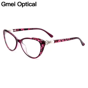 Gmei Women's Eyeglasses Ultralight TrR90 Cat Eye Spectacles M1711