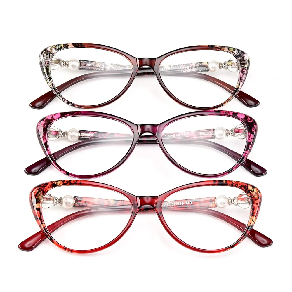 Gmei Women's Eyeglasses Ultralight TrR90 Cat Eye Spectacles M1711