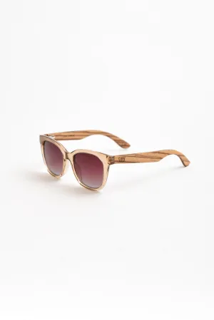 Grace Champagne Wooden Sunglasses