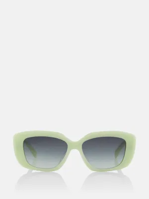 Green rectangular sunglasses