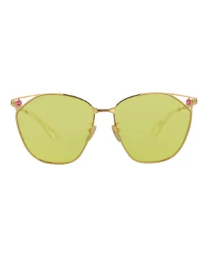 Gucci Cat Eye-Frame Metal Sunglasses