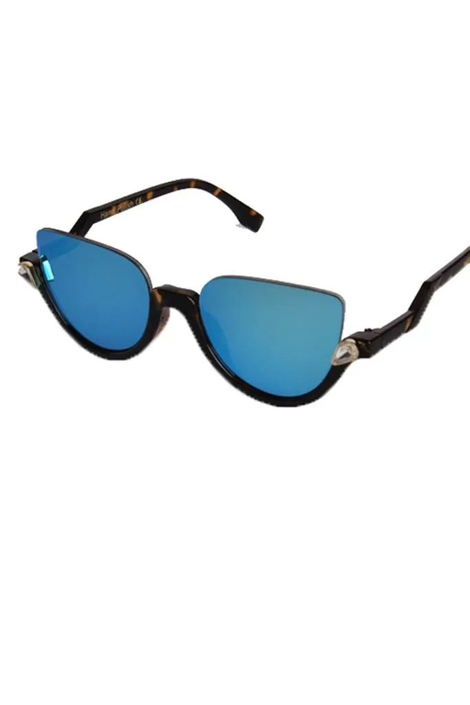 Half Frame Cat Eye Sunglasses