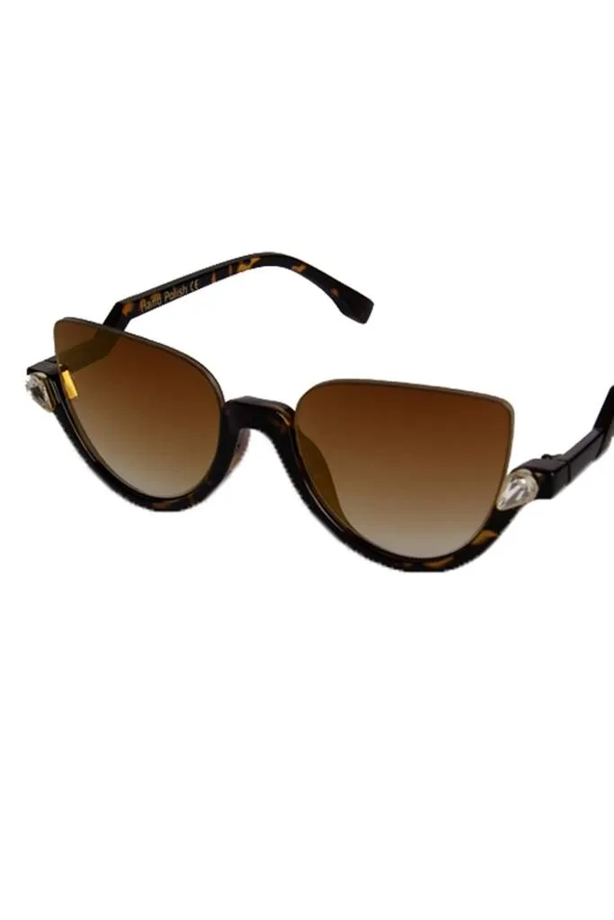 Half Frame Cat Eye Sunglasses