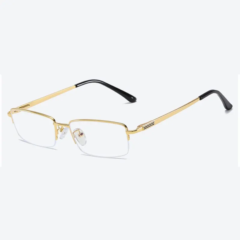 Handoer Unisex Semi Rim Rectangle Alloy Eyeglasses