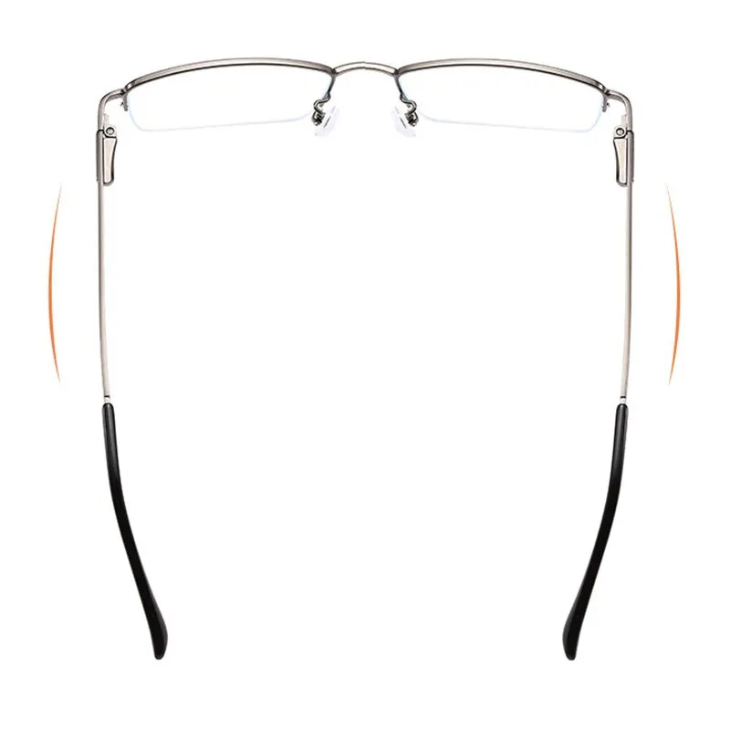 Handoer Unisex Semi Rim Rectangle Alloy Eyeglasses