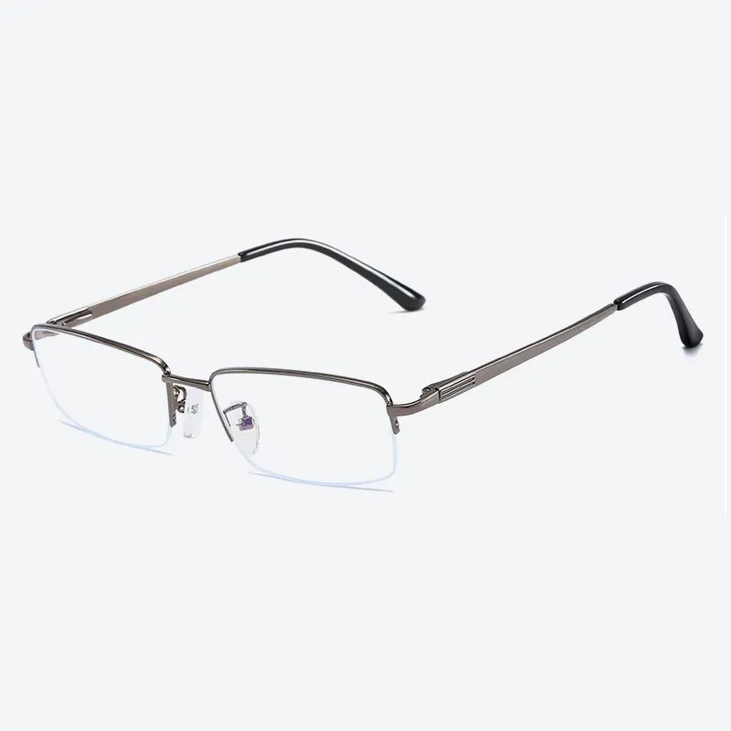 Handoer Unisex Semi Rim Rectangle Alloy Eyeglasses