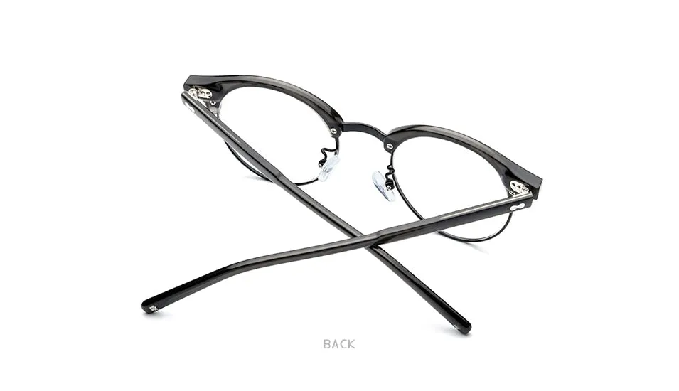 Hepidem Unisex Eyeglasses Acetate Glasses Frame Round 9123