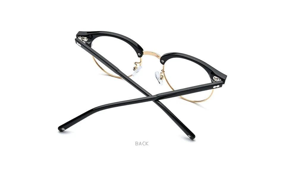 Hepidem Unisex Eyeglasses Acetate Glasses Frame Round 9123