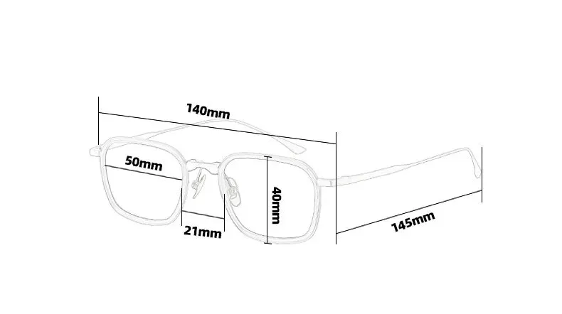 Hewei Unisex Full Rim Square Titanium Acetate Eyeglasses 0009