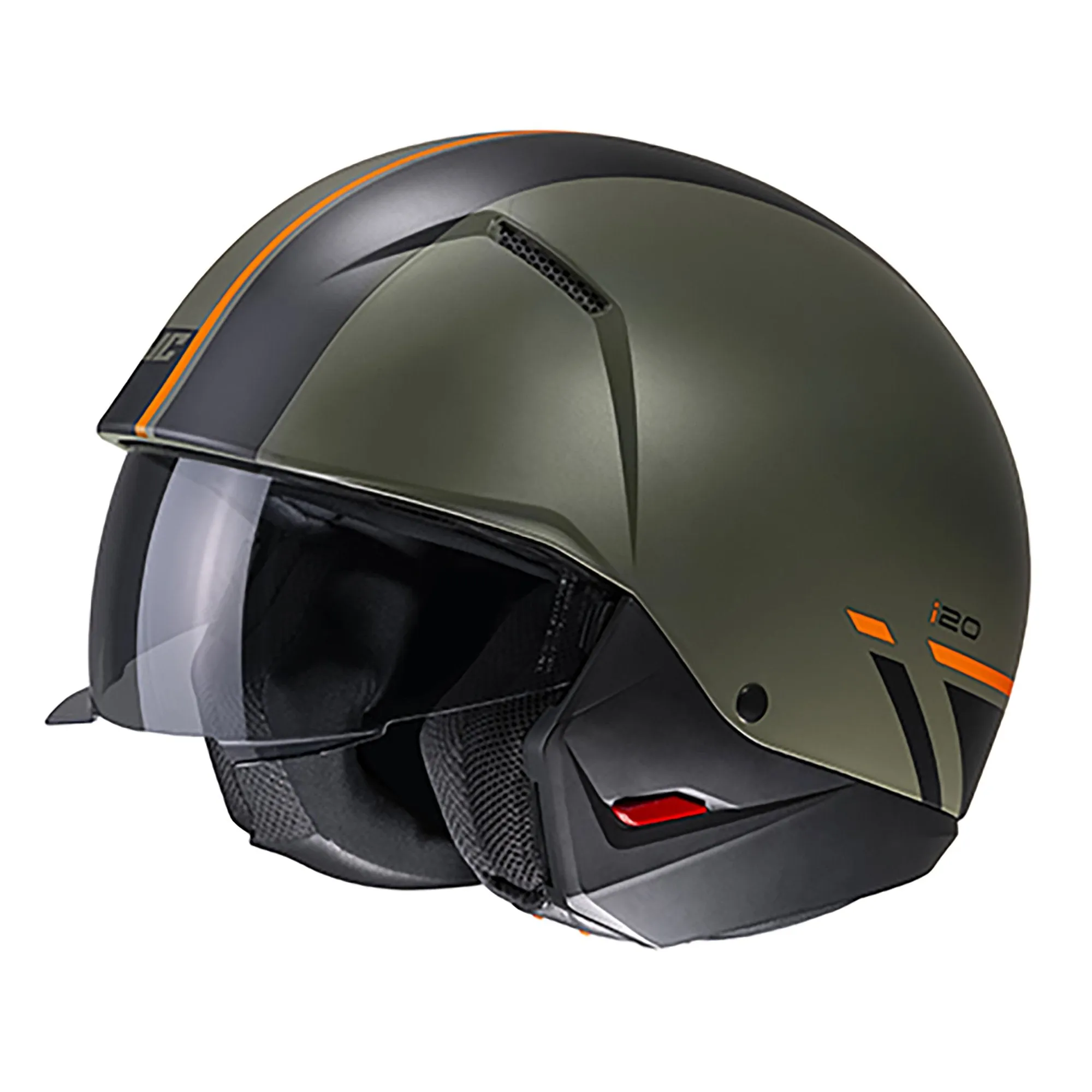 HJC I20 Batol MC4SF Green Open Face Motorbike Helmet